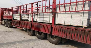 泰安 白麻荔枝面外墙干挂，工厂装车日常