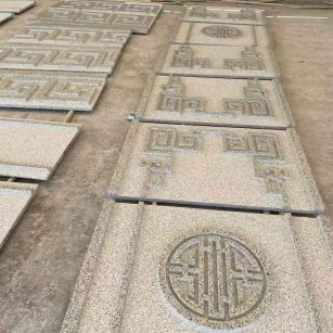 泰安 白麻花岗岩外墙立面雕刻板