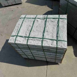 泰安 白麻花岗岩石材自然面蘑菇石成品