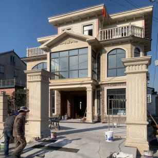 泰安 黄金麻花岗岩荔枝面别墅外墙干挂私家专属