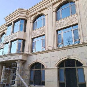 泰安 黄金麻花岗岩别墅外墙干挂