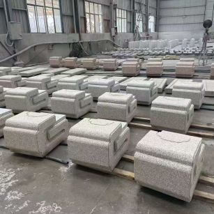 泰安 白麻花岗岩异形加工-石凳，坐凳