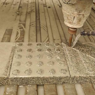 泰安 芝麻白花岗岩石材盲人石、盲道石、盲点石