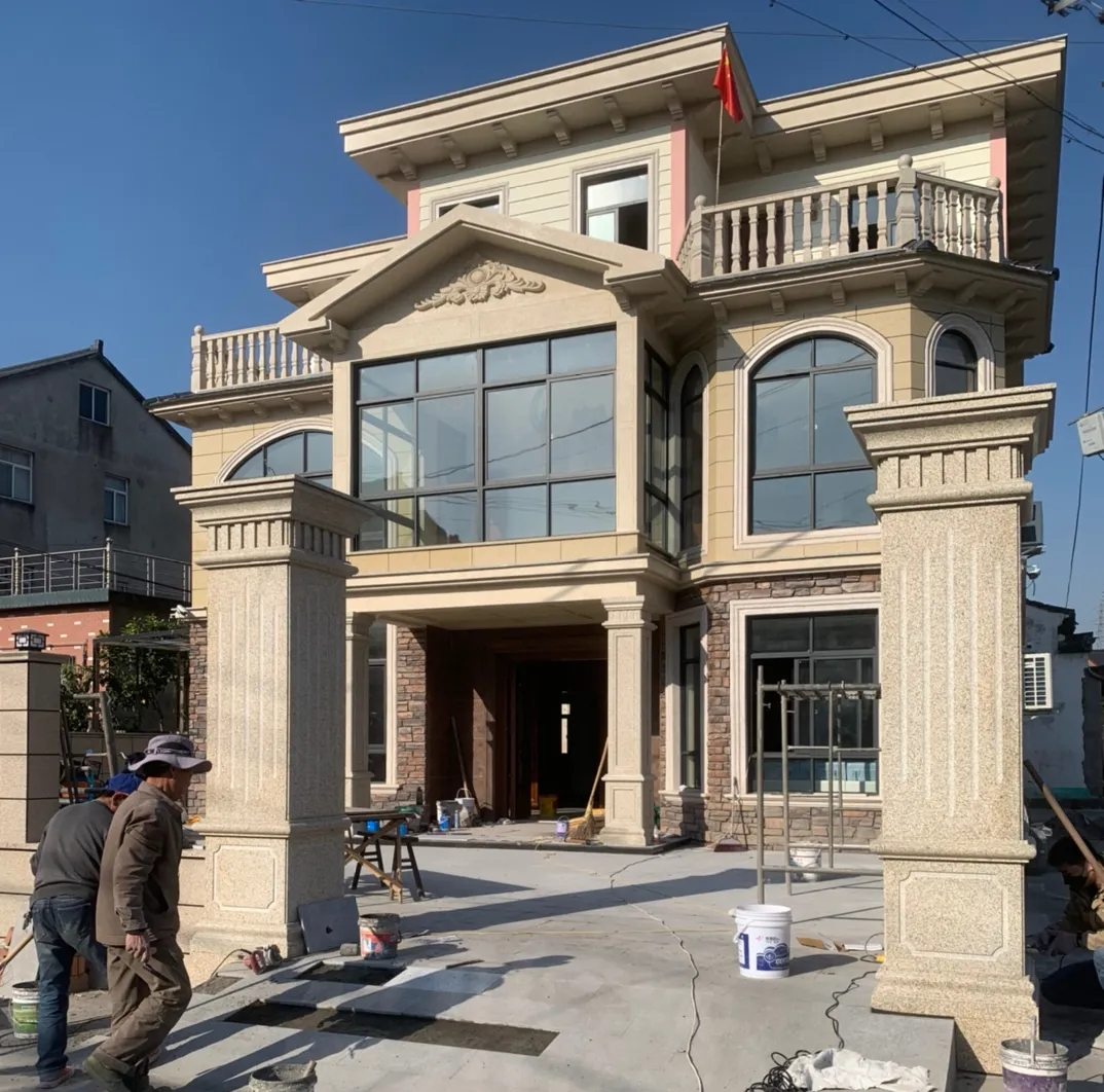 泰安 黄金麻花岗岩荔枝面别墅外墙干挂私家专属