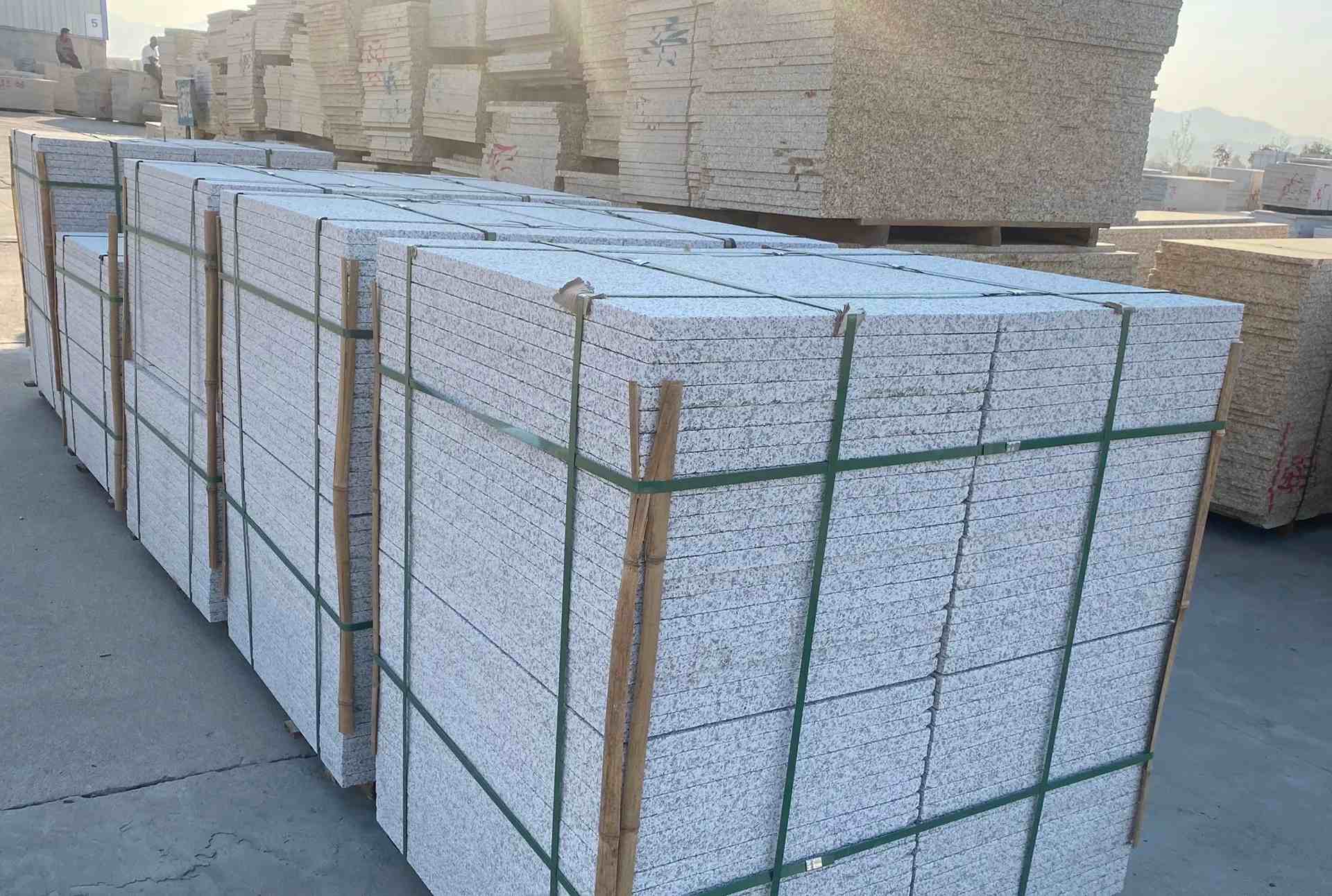 泰安 白麻花岗岩荔枝面地铺石