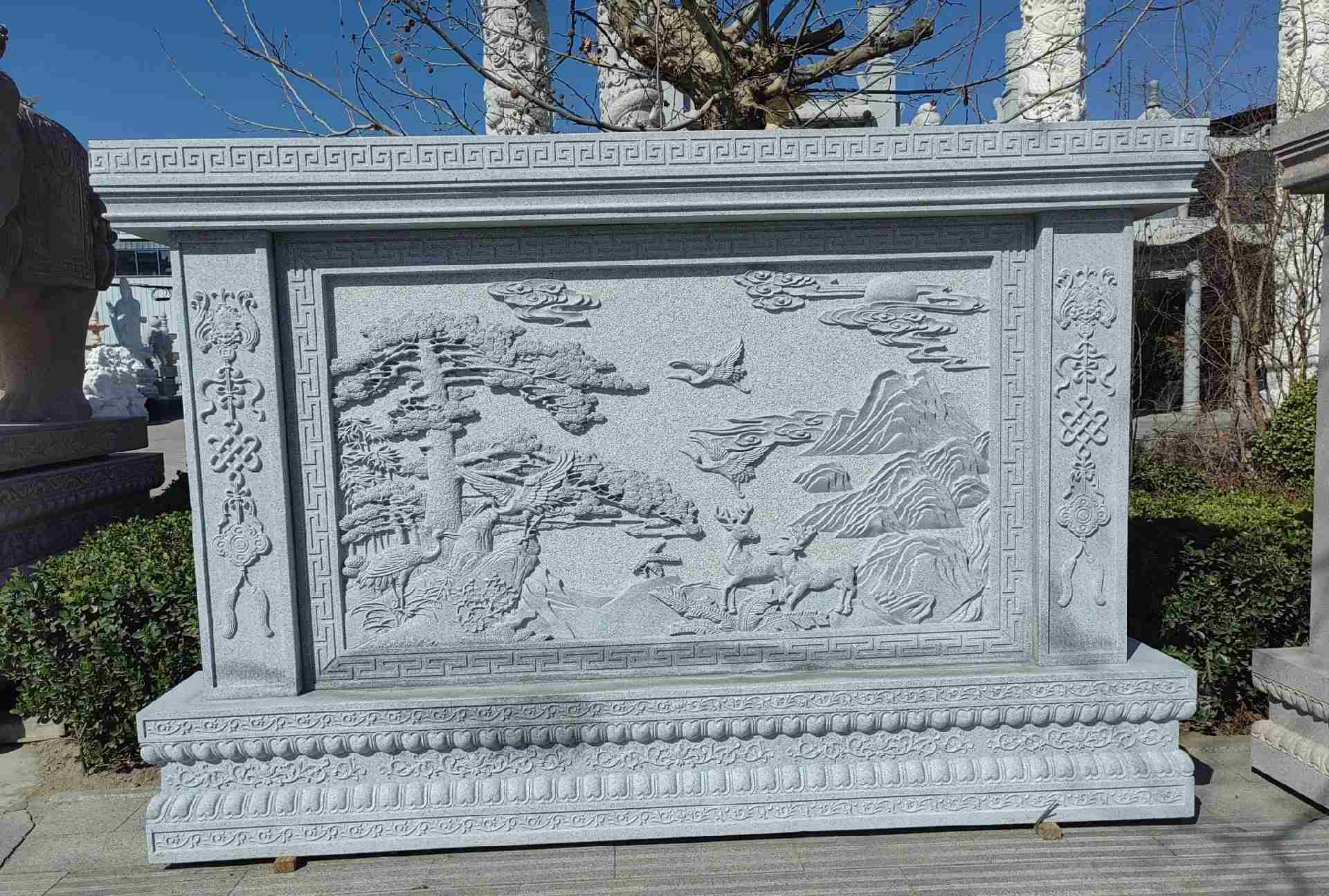 泰安 芝麻白大型照壁，屏风，影壁