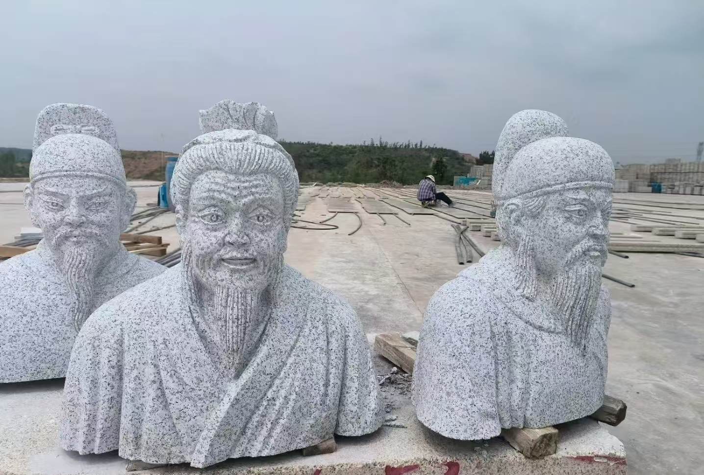 泰安 白麻花岗岩石材人物立体雕刻