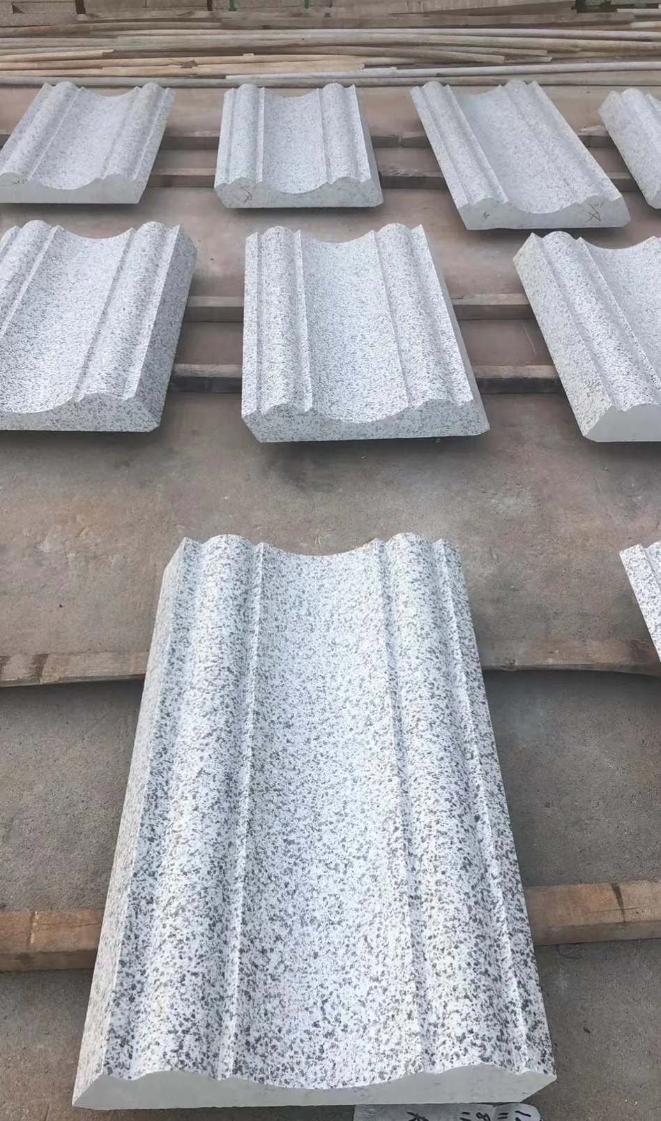 泰安 白麻花岗岩光面别墅线条